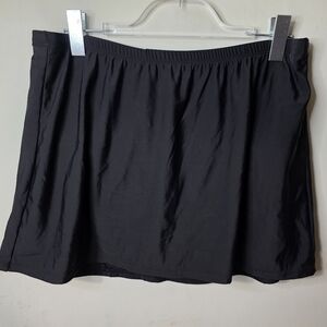 Lands' End Swim Skirt Womens 18 Pull On Black Swimwear bottoms